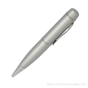 Pen-shaped USB Flash Drive, 128MB to 32GB Capacity and Silkscreen, Laser Engraving Logos